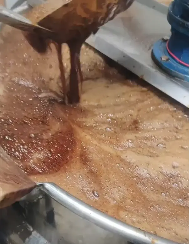 Thick foam on a soy sauce moromi vat